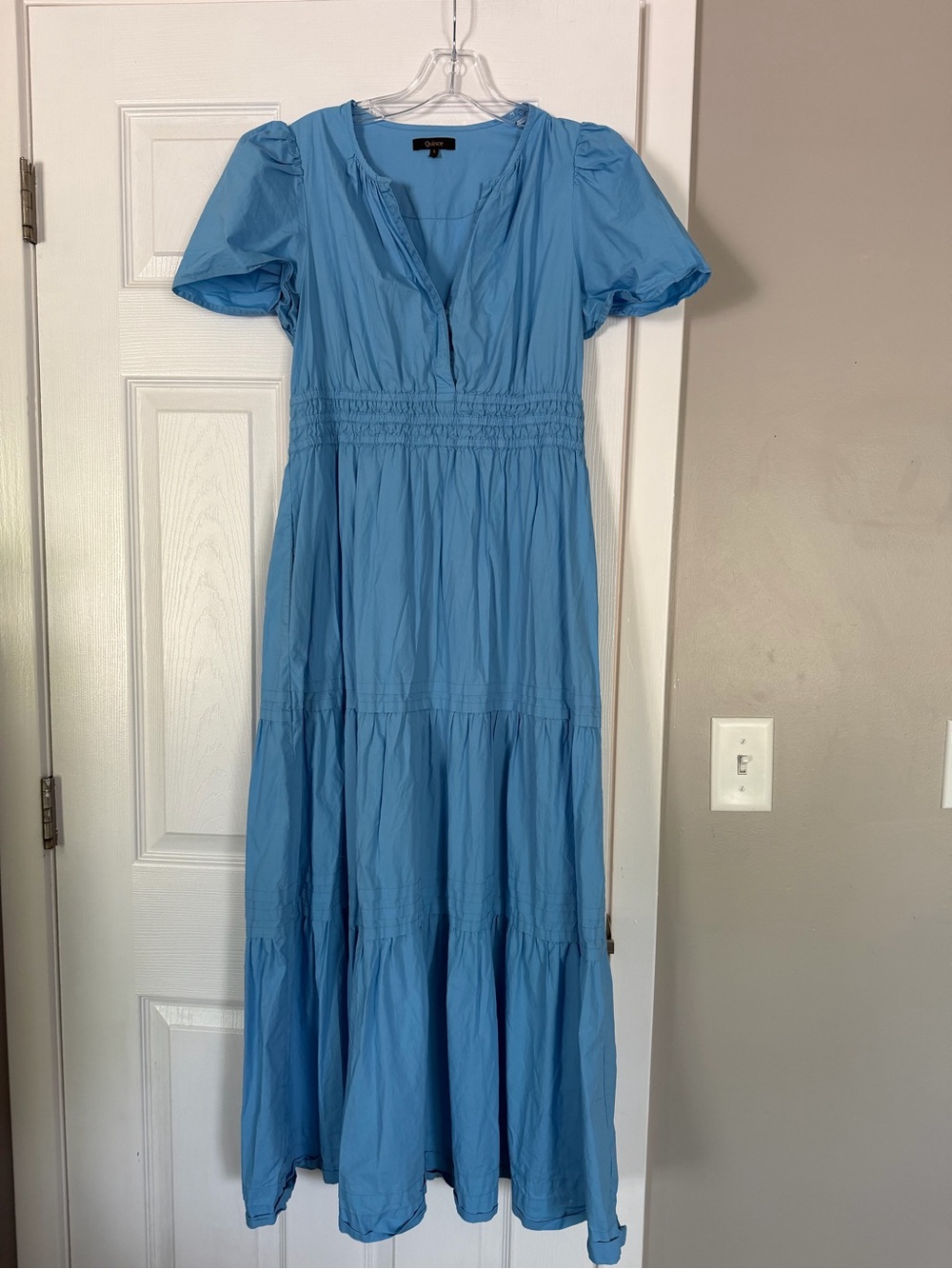 Quince Aqua Blue Long Maxi Dress Summer